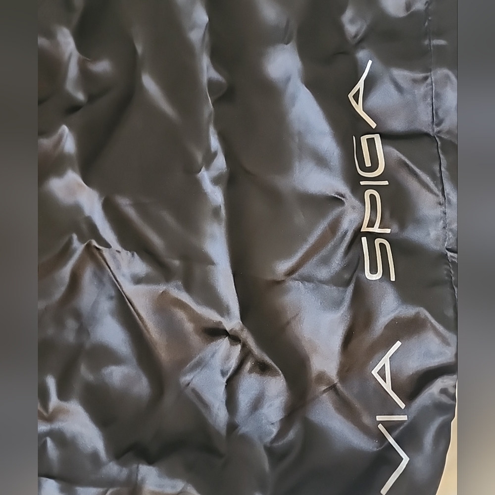 Via Spiga Satin Black Dust Bag Cover Purse Shoe. 17.5" x 15".